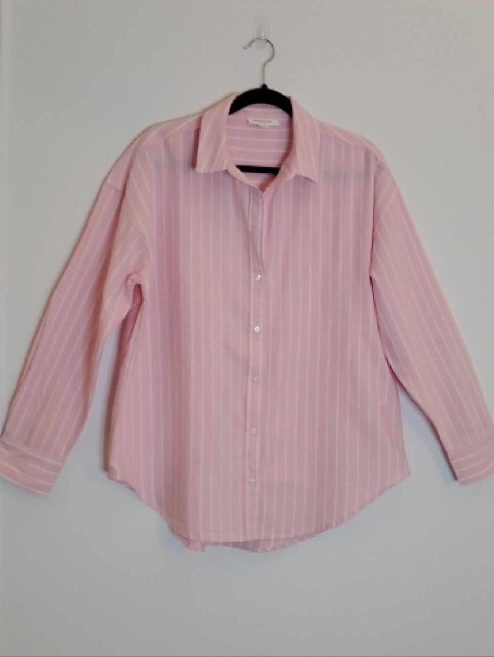 beachlunchlounge Pink and White Striped Shirt
